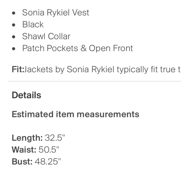 Sonya Rykiel velour vest size L - Picture 4 of 4